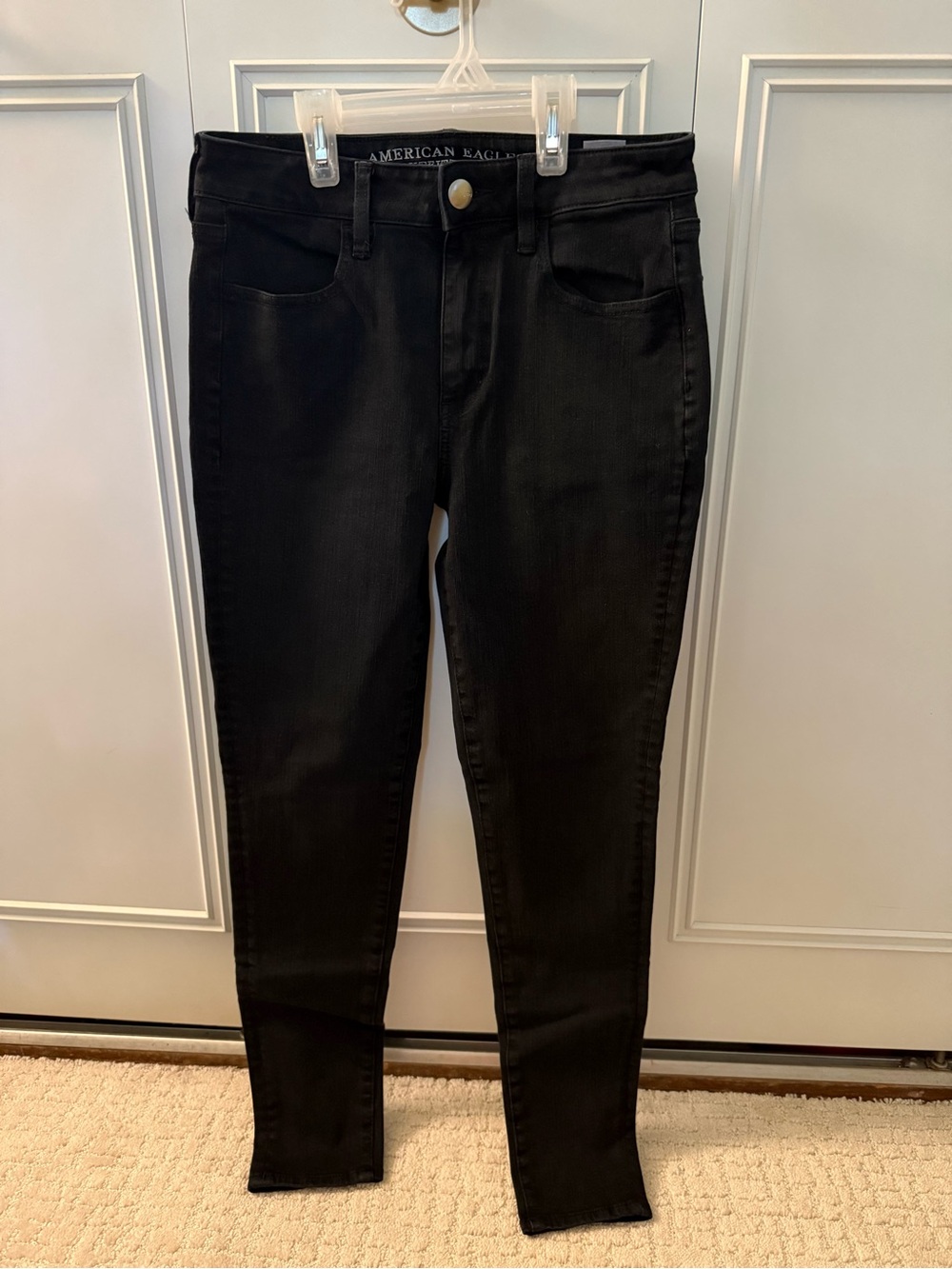 American Eagle Outfitters Black Skinny High-Rise Jeans